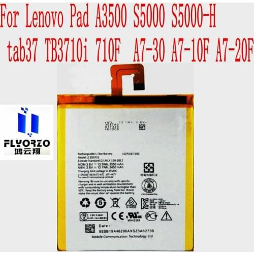 Brand new origina 3550mAh L13D1P31 Battery For Lenovo A3500 S5000 S5000-H tab37 TB3710i 710F A7-30 A7-10F A7-20F Mobile Phone