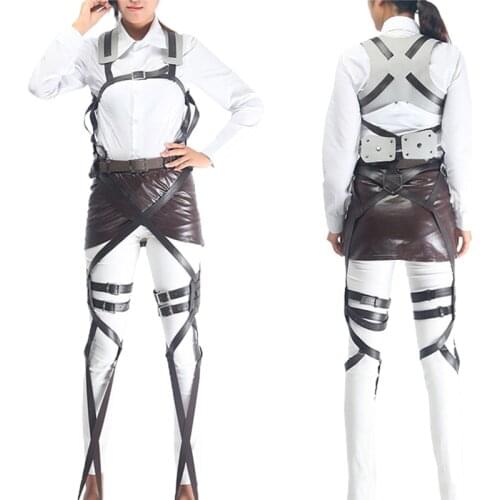 Attack on Titan Cosplay Harness Belts Set Japanese Anime Shingeki No Kyojin Levi Recon Corps Anime Costume Adjustable Belts