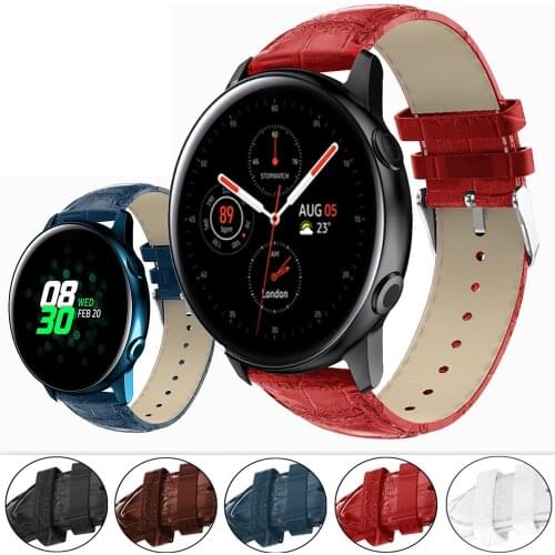 20mm leather strap For Samsung Gear Watchband Active watch 42mm bracelet 20mm For huami Amazfit GTR smart watch band accessories