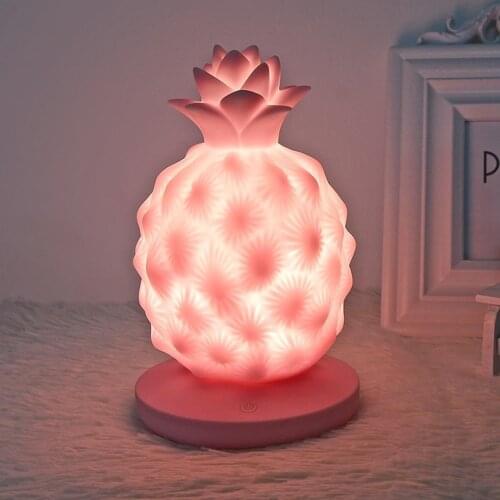 Creative pineapple LED touch USB charging rechargeable very convenient night light Drop shipping