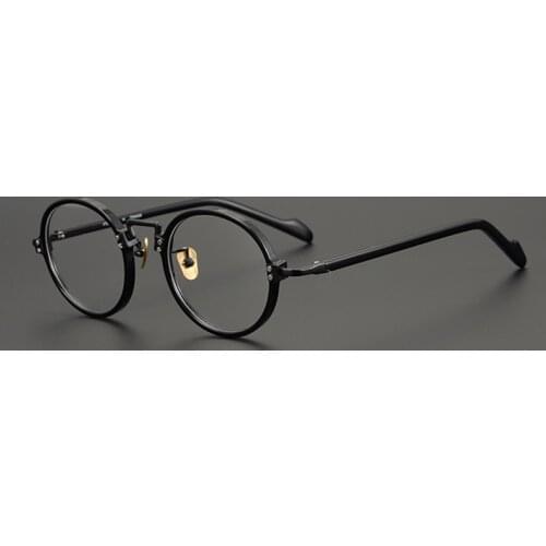 Round Acetate Glasses Frame Men Vintage Japan Luxury Brand Myopia Eyewear Male Women Retro Prescription Optical Eyeglasses Frame
