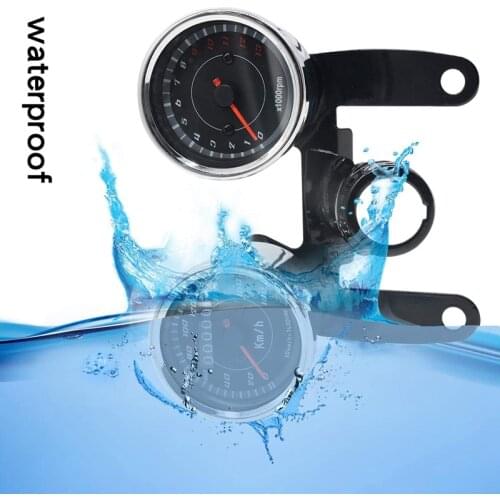 Motorcycle Modified Odometer Dual Range Meter Code Table Led Tachometer Double Round