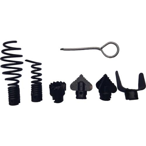 7Pcs 16MM Pipe Dredging Machine Cutter Set Manganese Steel Drain Cleaner Machine Combination Cutter Head For 75-110MM Pipe