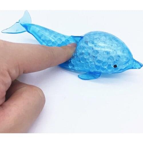 Novelty Toys Dolphin Shark Bead Stress Ball Toy Squeezable Toy Stress Relief Toy Children Gift Fidget Toy For Kids