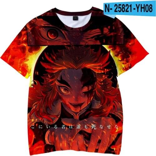 New Anime Demon Slayer Kimetsu no Yaiba Movie Mugen Train Cosplay T-Shirt T Shirt Men Girl Boys Tops
