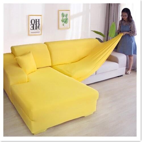 Solid color living room corner sofa cover stretch spandex cover sofa cover sofa cover stretch sofa towel L type need to buy 2