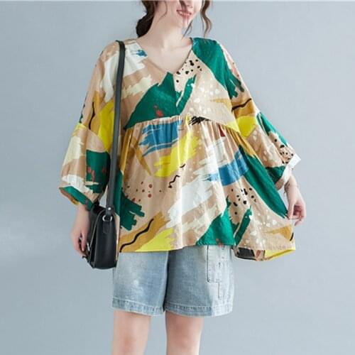 Ovesized T Shirts Thin Cotton Linen Loose Women Tops Casual T Shirt Vintage Spring Summer T-shirts 2021 New Fashion Tees Shirt