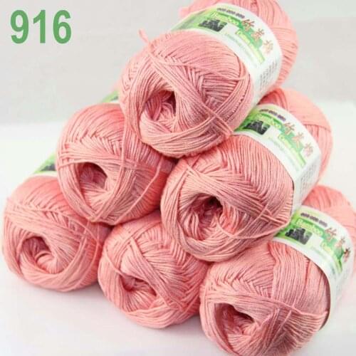 Lot of 6 Skeins Super Soft Natural Bamboo Cotton Knitting Yarn 322-yarn C1