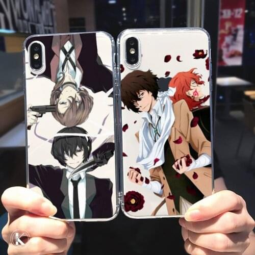 Anime bungou stray dogs Dazai Osamu Phone Case Transparent soft For iphone 5 5s 5c se 6 6s 7 8 11 12 plus mini x xs xr pro max