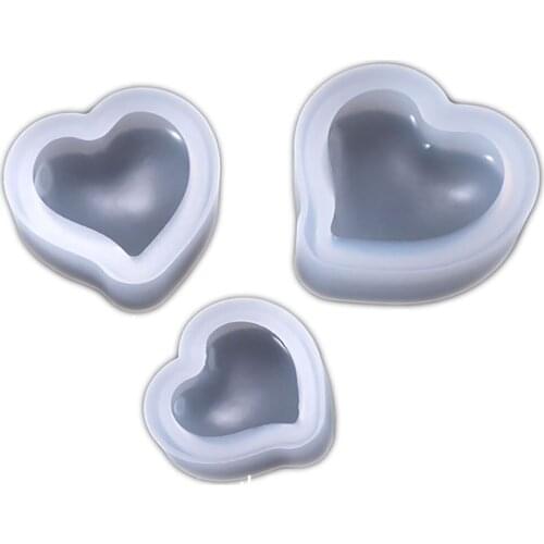 Heart Shape Silicone Mold Epoxy Resin Mold For DIY Handmade Pendant Necklace Jewelry Making Tool Candle Mold Soap Cake Decoratio