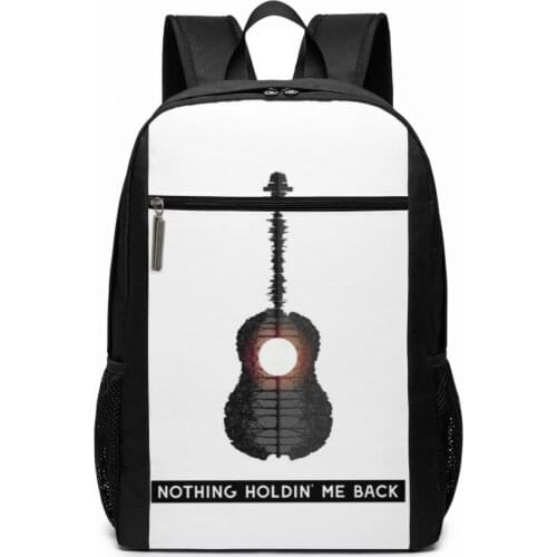 Shawn Mendes Illuminate Backpack Shawn Guitar Tattoo Backpacks University Pattern Bag Man - Woman Multi Function Bags