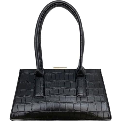 Winter New Fashion Alligator Women Top Handle Handbag PU Leather Crocodile Ladies Shoulder Bag Korean Female Clip Crossbody Bag