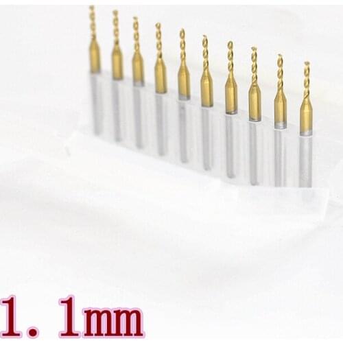 1.1mm Carbide PCB Drill 10PCS Metal Milling CNC Router Woodworking Tools, Dremel Accessories, Hand Tools