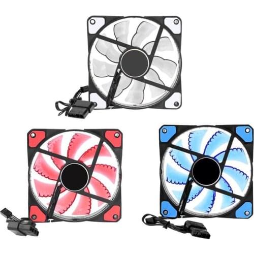 PC Computer LED Cooling Fan 120mm Silent Fan 12V Luminous 3Pin 4Pin Plug Computer Case Heatsink Cooler Cooling Fan High Quality