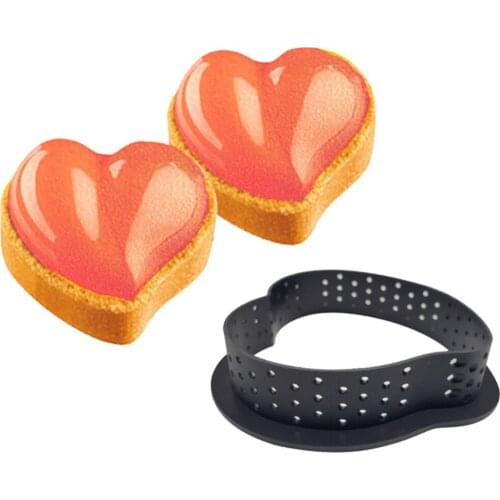 1pcs Mousse Mould French Dessert Bakeware Cutter Seamless Tart Ring Perforated Ring Cake Mousse Circle Cake DIY Cake Mold