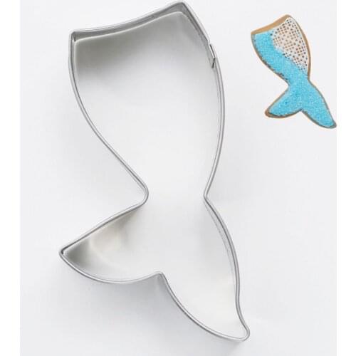 1pc Mermaid Tail Shaped Cookie Cutter For Biscuit Mold Stainless Steel Fondant Cutters DIY Pastry Baking Cake Decorating Tool