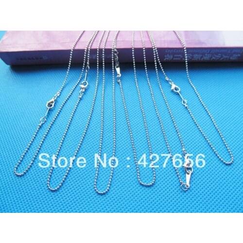 10pcs 42cm Silver tone/White K 1.30mm Polished Ball Link Chain,Necklace Chain Charm Finding,DIY Accessorry Jewelry Making