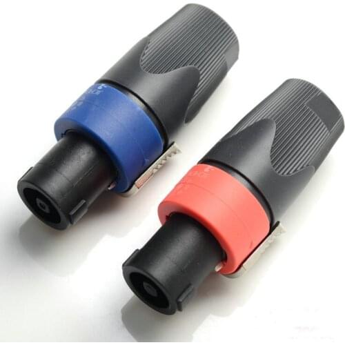 10pcs/lot NL4FX Speakon 4 Pin 4P Male Plug Audio Speaker Loudspeaker Amplifier 4Pin Power Cable Wire Connector