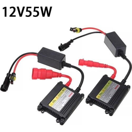 2pcs 12V 55W HID Ballast Replacement Slim Ballast Car Xenon Light Kit for H1 H3 H4 H7 H8 H9 9003 9004 9005 9006 Headlamp