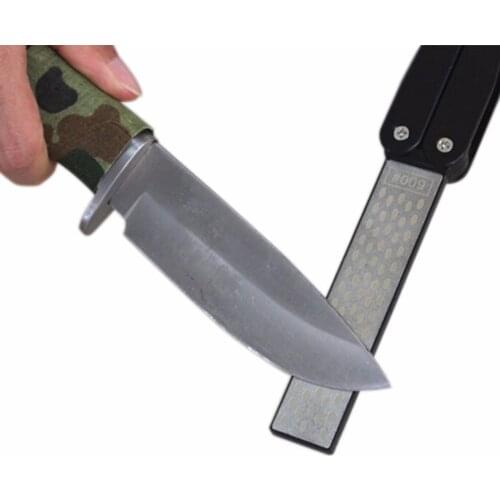 2 Styles Professional Double Sided Folded Pocket Sharpener Diamond Knife Sharpening Stone Outdoor Tool Kitchen Accessories