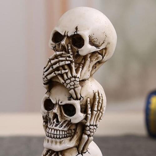 Large Punk Skull Candle Silicone Mold Creative Halloween Parties Ornaments Horror Aroma Candle Mold Plaster Crafts Mold