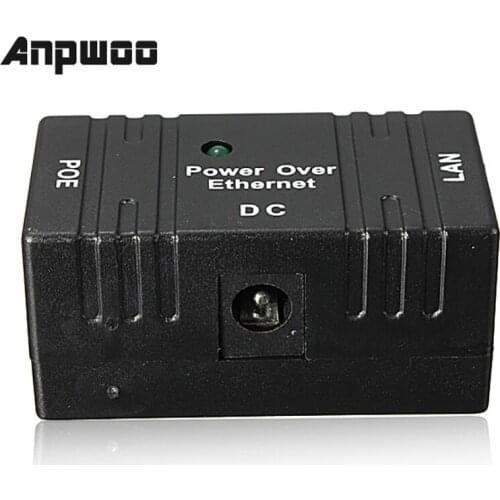 ANPWOO 10/100 Mbp Passive POE DC Power Over Ethernet RJ-45 Injector Splitter Wall Mount Adapter For IP Camera LAN Network 1PC