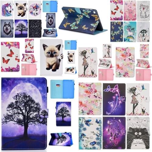 T510 T515 Flip Stand Funda Case Leather Skin Capa Cover For Samsung Galaxy Tab A 10.1 2019 SM-T510 SM-T515 Shell Coque +Film+Pen