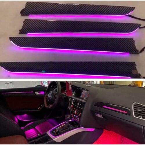 LED ambient light For audi A4 B8 2009-2017 decorate lamp grain door panel decorate lamp carbon look neon light