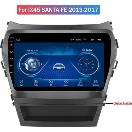 For Hyundai ix45 Santa Fe 13-17 Modified HD Large Screen GPS Navigator android 9.0 car gps multimedia video radio player