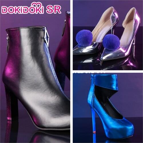 DokiDoki-SR Game League of Legends Cosplay KDA Evelynn/Ahri/Kaisa/Akali More Shoes LOL League of Legends K/DA Shoes All Out