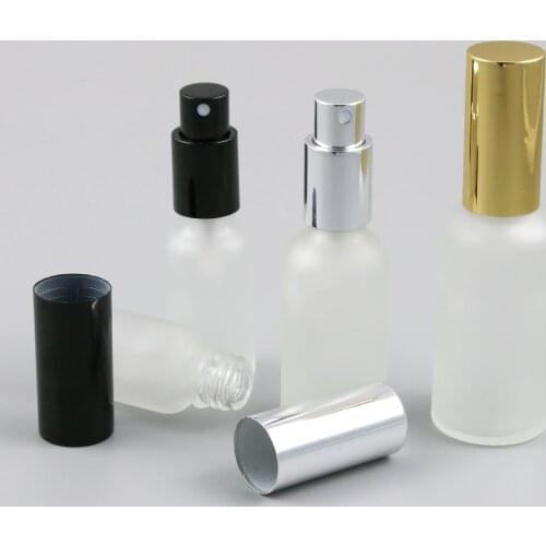 20PCS Matte Clear Amber Blue Green Glass Vials pocket perfume sprayer Bottles Mist Spray Sample Bottle 5 10 15 20 30 50 ml