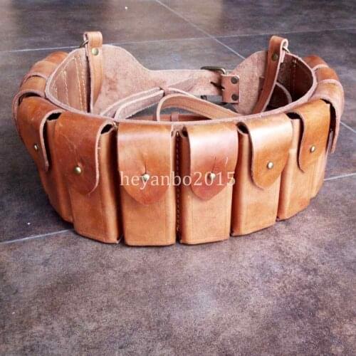 Military WW2 WWII German Army Mauser C96 Leather Magazine Case Holder Ammunition Field Equipment WW2 Reproduction