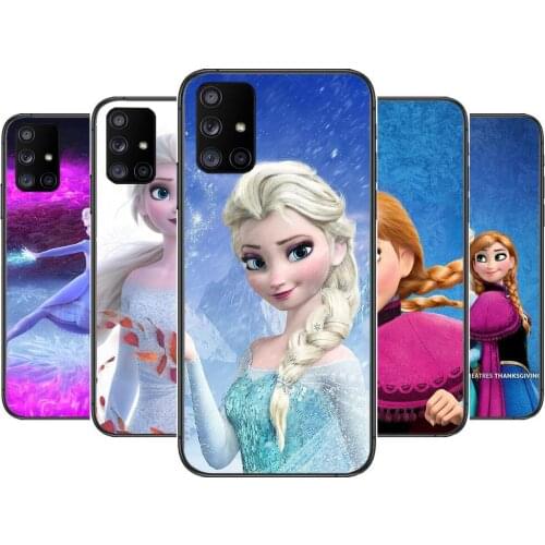 Beautiful Frozen Anna Elsa Phone Case Hull For Samsung Galaxy A50 A51 A20 A71 A70 A40 A30 A31 A80 E 5G S Black Shell Art Cell Co
