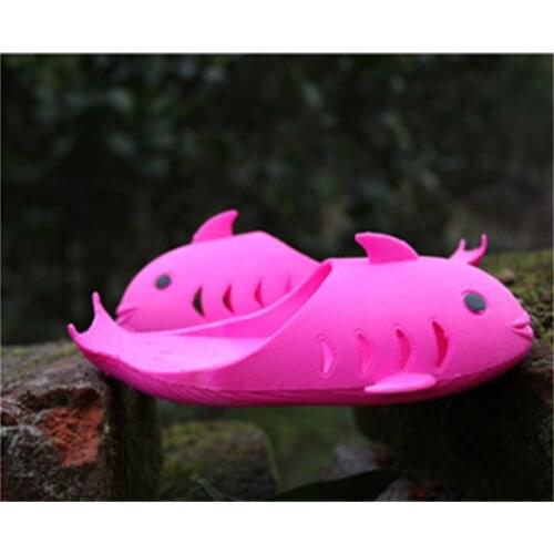 Summer Dolphin And Whale Pattern Beach Shoes Parent-Child Sandals Slippers Plastic Cool Fun Cute Children Boys And Girls