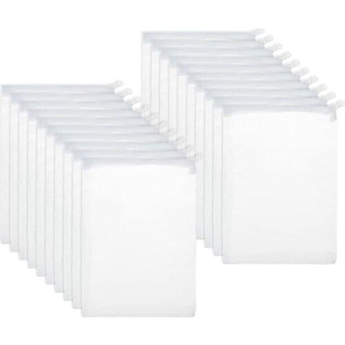 Aquarium Filter Bags 30Pcs Mesh Filter Media Bags with Zipper for Activated Carbon Biospheres Ceramic Rings Fish Tank