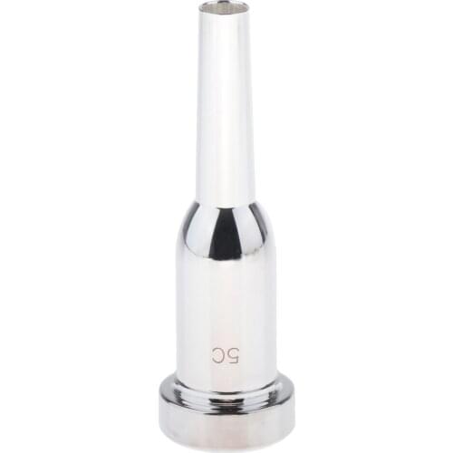 Trumpet Mouthpiece 5C Replacement Musical Instruments Accessories, Silver Plate