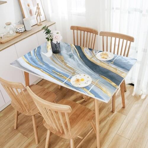 New Soft Glass Table Cover Plastic Table Cloth Waterproof for Home Tablecloths Kitchen Dining Table Cover for Rectangular Table