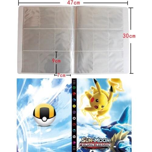 New Large Capacity Card Album Book For Pokemon Top Loaded List Playing Cards Holder Pokemon 432 Cards Album Toys Birthday Gift