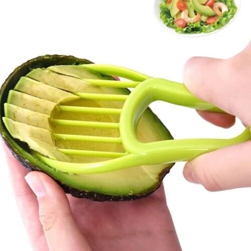 3 In 1 Avocado Slicer Shea Corer Butter Fruit Peeler Cutter Pulp Separator Plastic Knife Kitchen Vegetable Tools Kitchen Gadgets