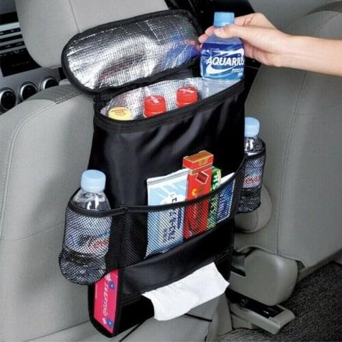 Car Back Seat Multi-Pocket Organizer Storage Bag Car Hanging Bag Auto Car Storage Tissue Box Car-styling Black Stowing Tidying