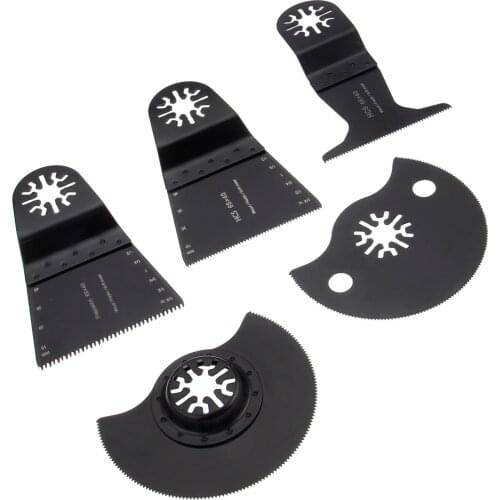 DRELD 5Pcs/set Oscillating Multi Tools HSS Saw Blades For Multimaster Renovator Bosch Power Tools Metal Cutting Electric Tools