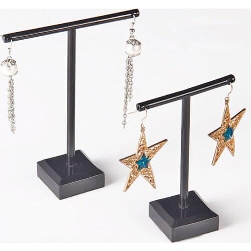 T-bar Clear Acrylic Earrings Bracelet Stand Holder Jewelry Hanging Tree Stand Organizer DisplayStorage Showcase