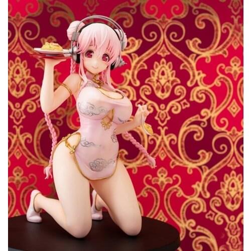 18cm Emon Restaurant Series Super Sonico China Dress Ver. Sexy Anime Figure Super Sonico Mandarin Dress PVC Action Figure Toys