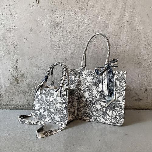 Super Fire Luxury Bags 2021 Spring New Jacquard Embroidered Cotton Linen Designer Bags Large Capacity Ladies Handbags Big Bag