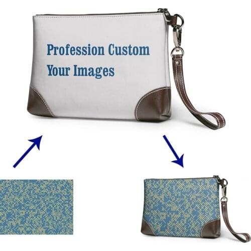 Womens Purses Custom Handbags Female Genuine Leather Clutches Coin Pouch Phone Pocket Portable Organizer Bag Print Card Holder