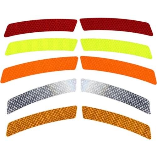 1 Pair Reflective Car Door Edge Anti-Collision Guard Strips Warning Stickers