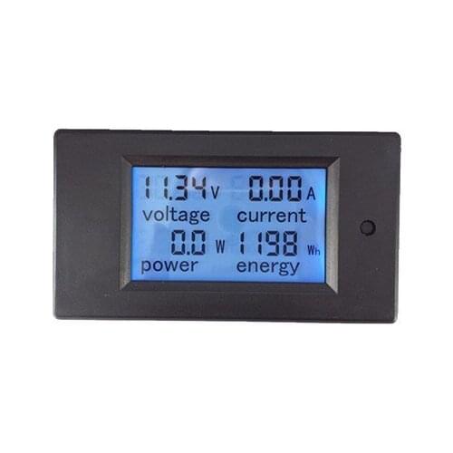 10pcs DC6.5-100V 20A 4-IN-1 Digital Display LCD Screen Voltage Current Power Energy Meter tester monitor