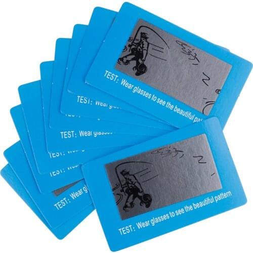 10pcs/Set Wear Glasses To Check Polarized Test Card Sunglasses Polarized Eyewear Accessories Wholesale