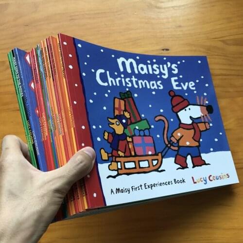 16 books big size Maisy mouse wave mice English picture book children kids story book sticker book IQ EQ practice Anime learning