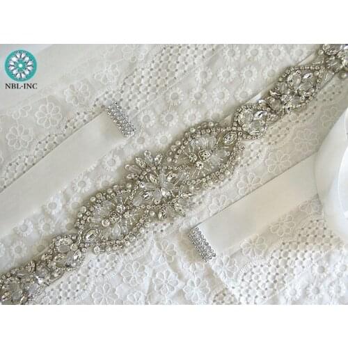 30pcs)Wholesale handmade beaded bridal wedding sash crystal rhinestone appliques for wedding evening dress belt WDD0731